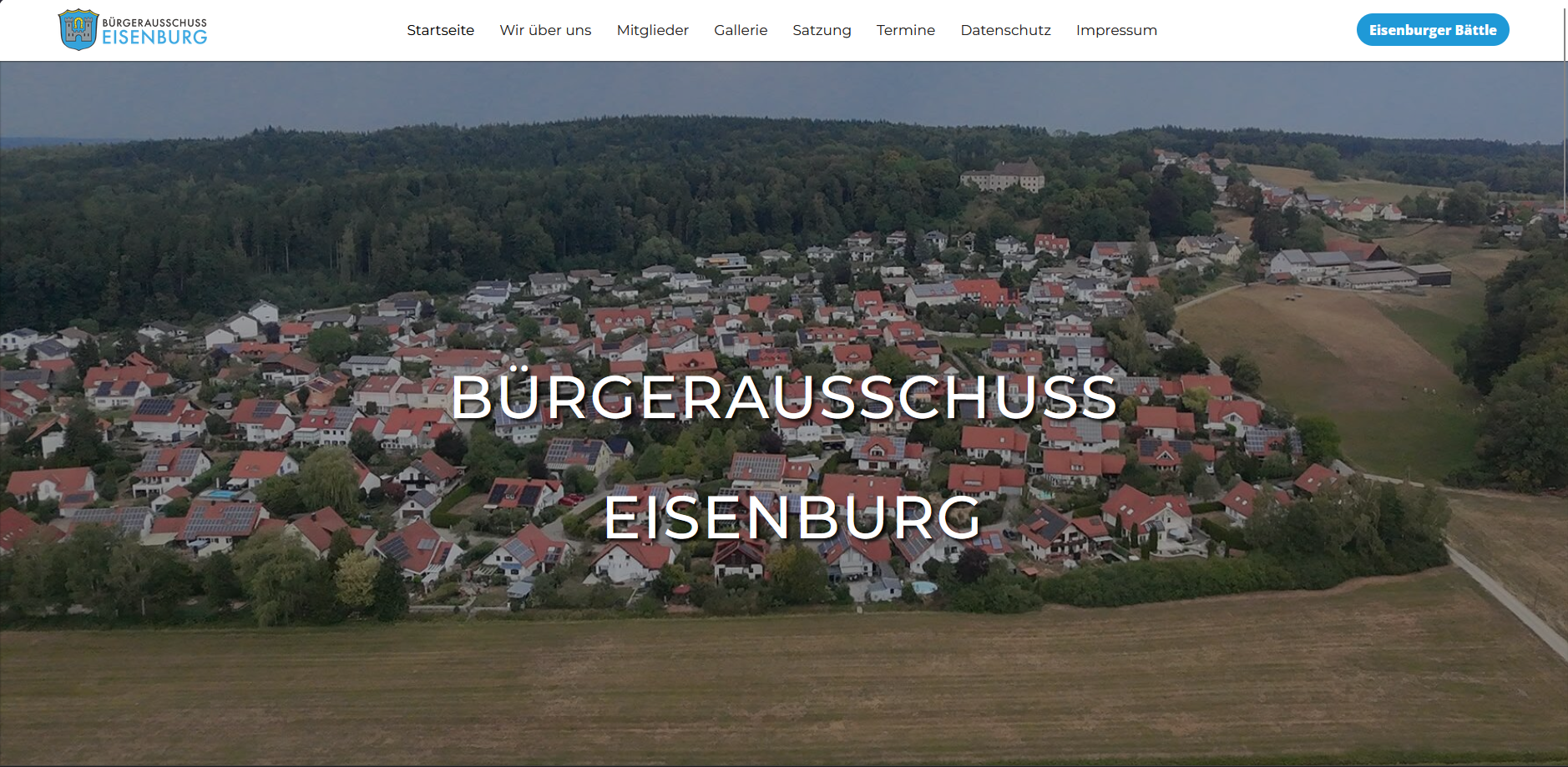 Vorschau der Website des Bürgerausschusses Eisenburg
