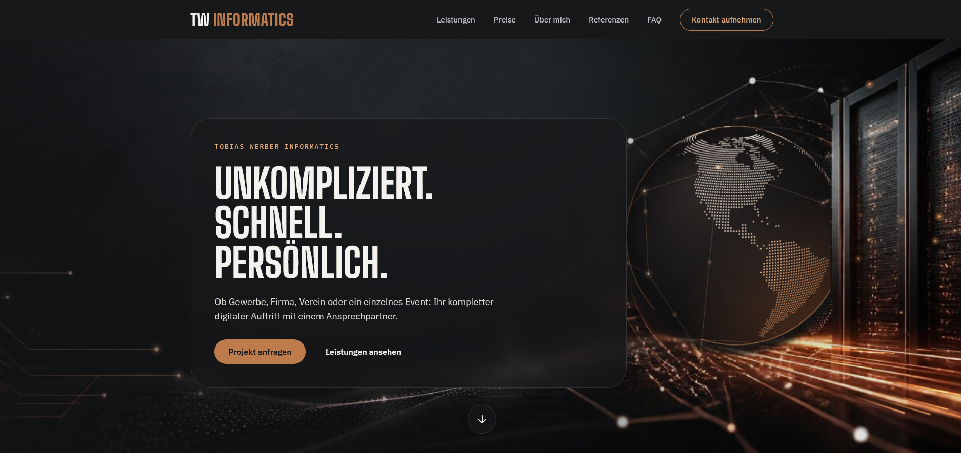 Vorschau der Website von Tobias Werber Informatics